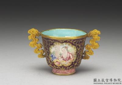 图片[2]-Gold cup with champleve and painted enamel decor of European mother-and-child, Qing dynasty, Qianlong reign (1736-1795)-China Archive